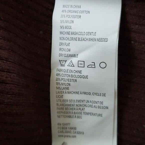 NEW prAna Women's AVALORE Organic Minimalist Cabincozy Boho Sweater Dress Small - Picture 12 of 14